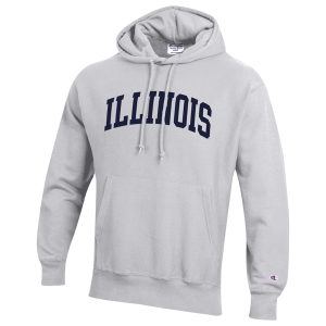 Champion NCAA University of Illinois Rev Weave Hoodie - Men's - Gray