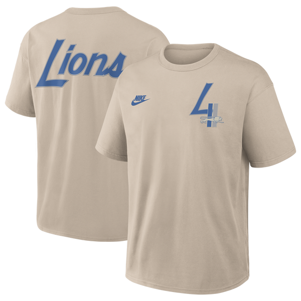 Nike Lions Rewind Short Sleeve T-Shirt - Men's - Beige