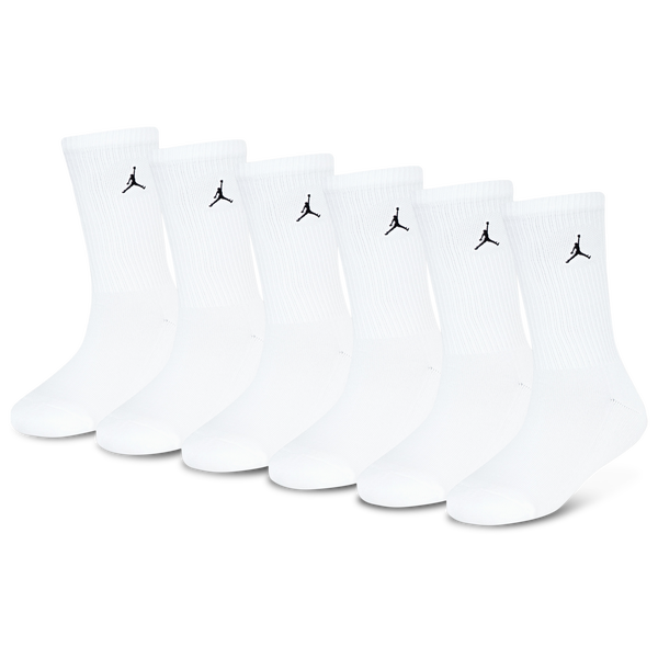 Jordan Everyday Essential 6PK Crew Socks - Youth - White