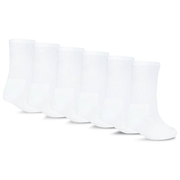 Jordan Everyday Essential 6PK Crew Socks - Youth - White - Image 2