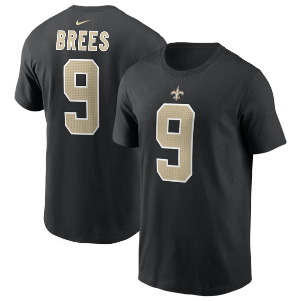 Nike Saints Drew Brees Retired Player T-Shirt - Men's - Black