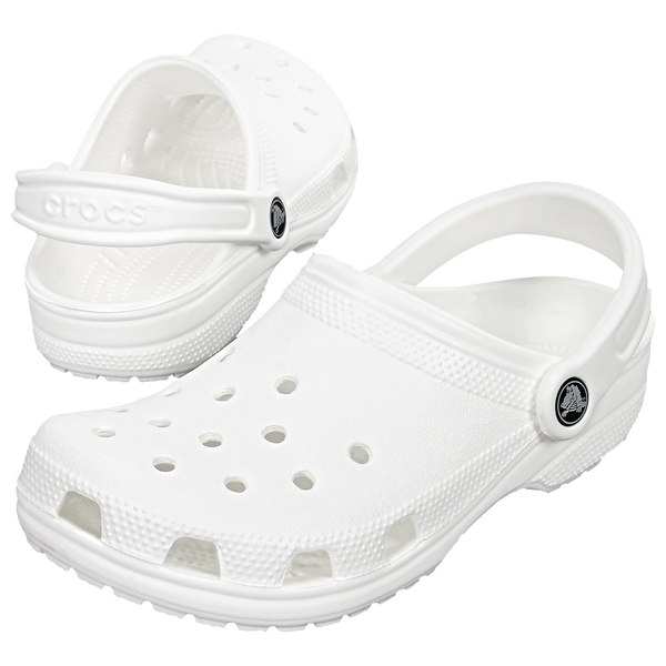 Crocs Classic Clogs - Men's - White/White - Image 5