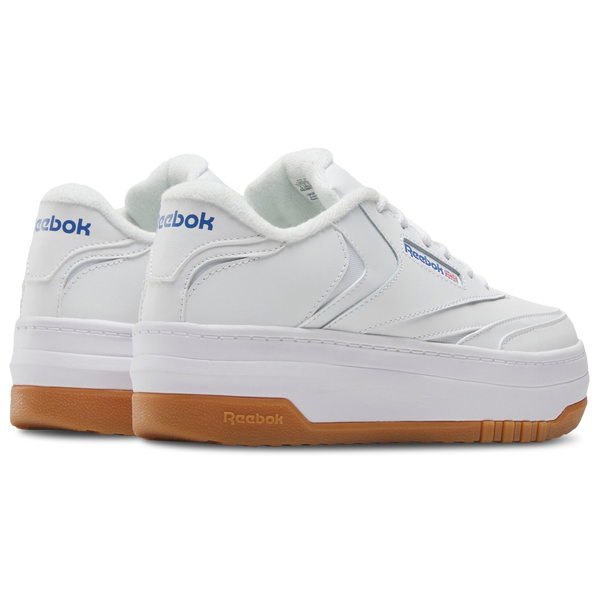 Reebok Club C Extra - Girls' Grade School - Footwear White/Footwear White/Vector Blue - Image 3