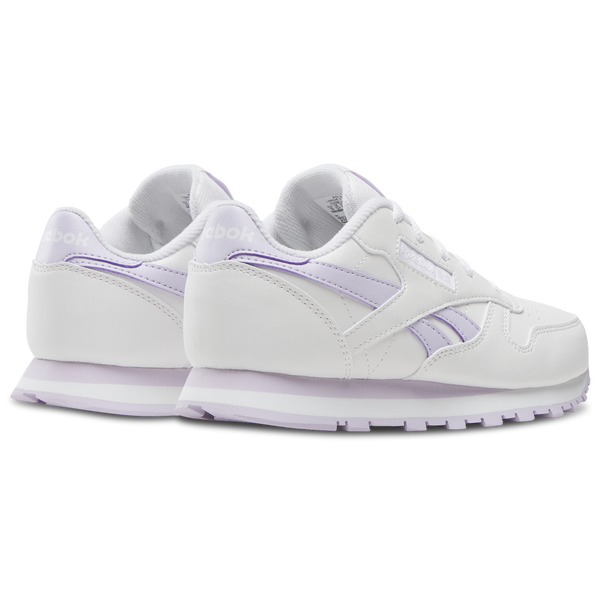Reebok Classic Leather - Girls' Preschool - White/Digital Gleam - Image 3
