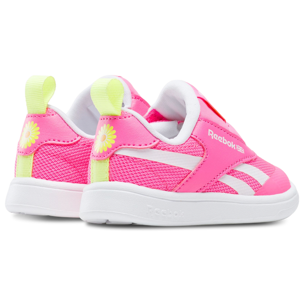Reebok Club C Revenge - Girls' Toddler - White/Atomic Pink/Electric Yellow - Image 2