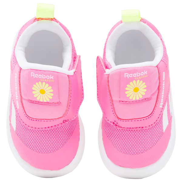 Reebok Club C Revenge - Girls' Toddler - White/Atomic Pink/Electric Yellow - Image 3