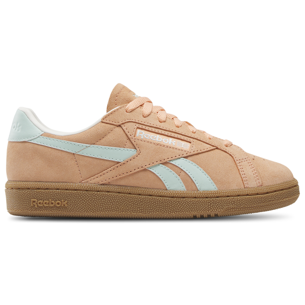 Reebok Club C Grounds UK - Women's - Sunkissed Orange/Chalk/Glitch Aqua