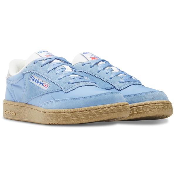 Reebok Club C 85 - Men's - Chalk/Essential Blue/Gum - Image 2
