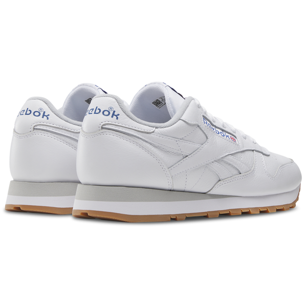 Reebok Classic Leather - Men's - Footwear White/Blue/Gum - Image 3