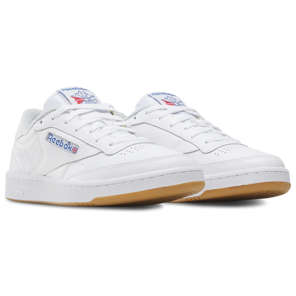 Reebok Club C 85 - Men's - Footwear White/Gum/Blue - Image 2