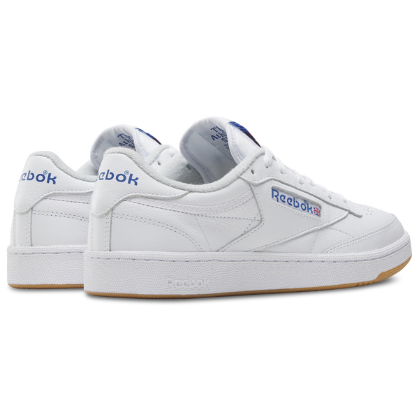 Reebok Club C 85 - Men's - Footwear White/Gum/Blue - Image 3