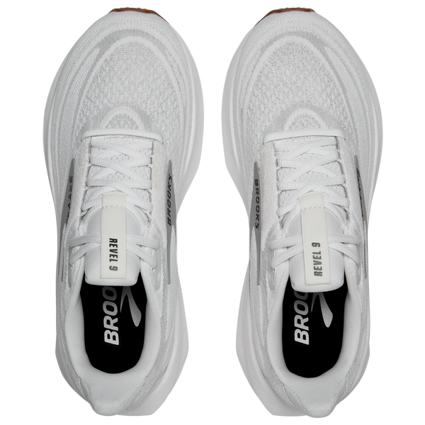 Brooks Revel 9 - Men's - White/Gray/Black - Image 4