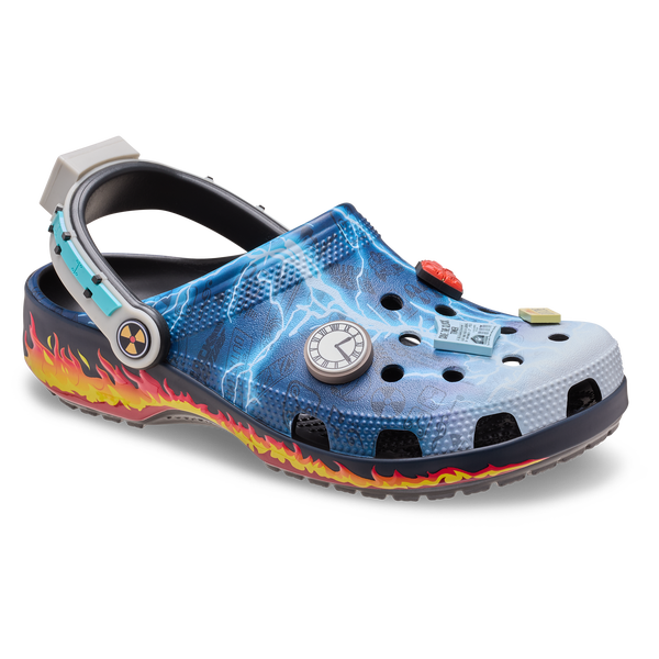 Crocs Back to The Future Classic Clogs - Men's - Blue/Multi - Image 6