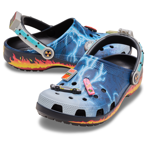 Crocs Back to The Future Classic Clogs - Men's - Blue/Multi - Image 7
