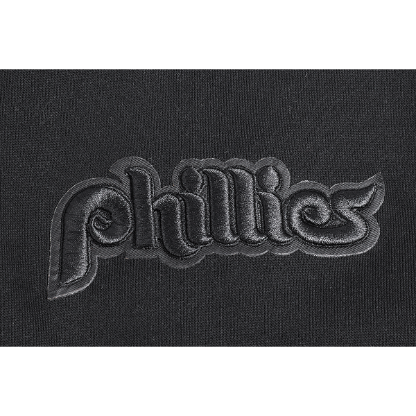 Pro Standard PHILLIES NEUTRAL DROP SHOULDER FLC PO HOODIE - Men's - Black - Image 7