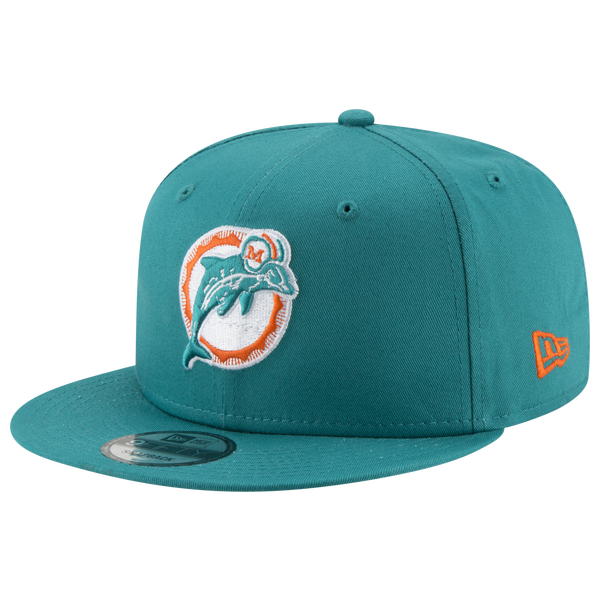 New Era Dolphins T/C Snapback - Men's - Teal/Orange