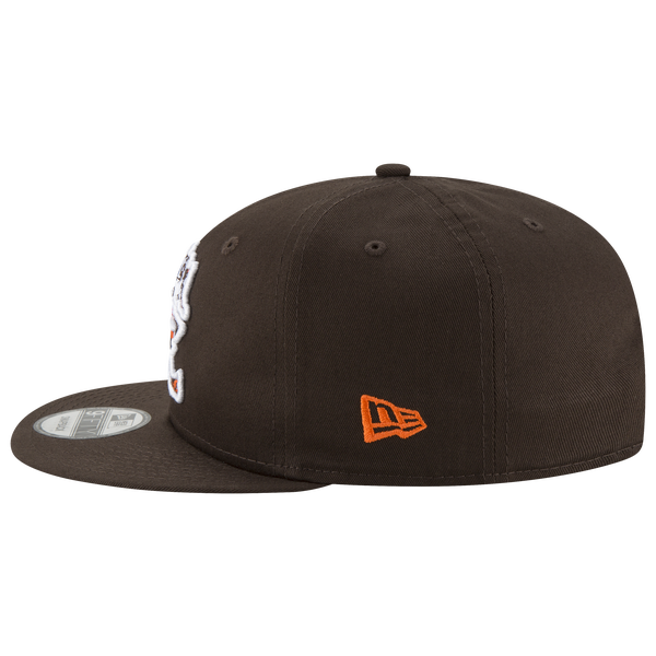 New Era Browns 9Fifty Historic Basic Cap - Men's - Brown/Orange - Image 6