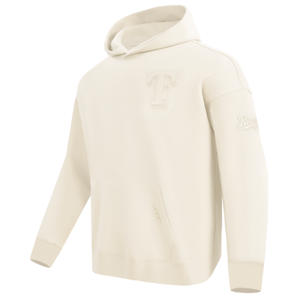 Pro Standard RANGERS NEUTRAL DROP SHOULDER FLC PO HOODIE - Men's - Eggshell - Image 3
