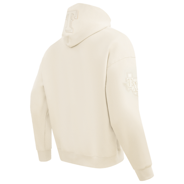Pro Standard RANGERS NEUTRAL DROP SHOULDER FLC PO HOODIE - Men's - Eggshell - Image 4