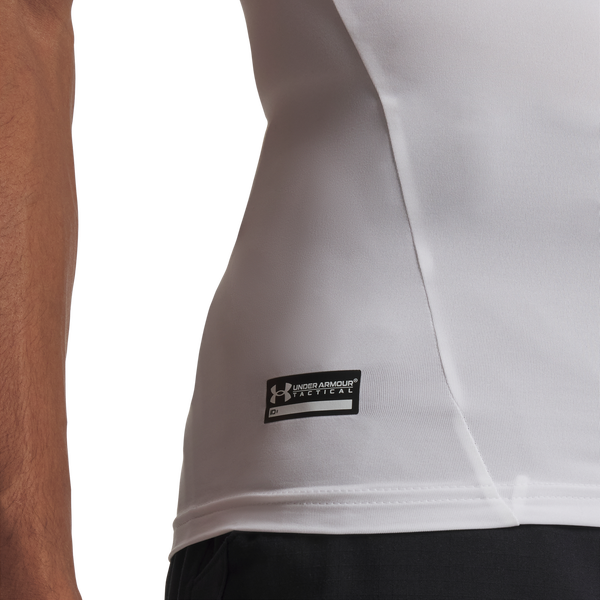 Under Armour Tactical HeatGear® Compression T-Shirt - Men's - White/White - Image 3