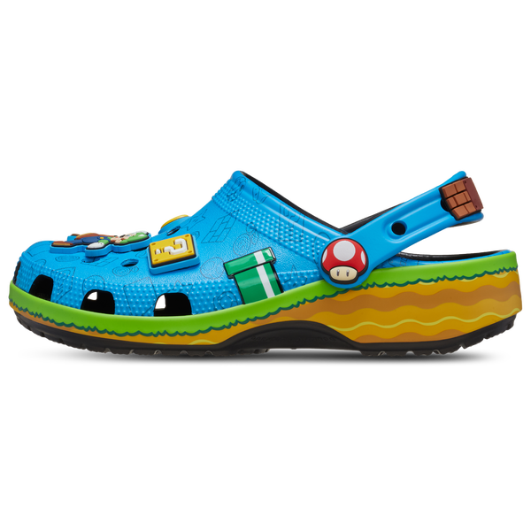 Crocs Super Mario Game Classic Clogs - Men's - Multi/Blue - Image 3