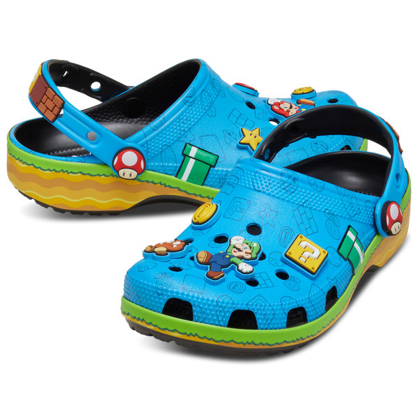 Crocs Super Mario Game Classic Clogs - Men's - Multi/Blue - Image 7