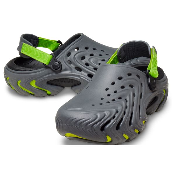 Crocs Echo II Clogs - Men's - Gray/Green Burst - Image 2
