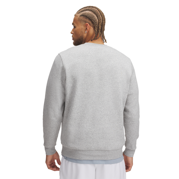 Under Armour Essential Fleece Crew - Men's - White/Mod Gray - Image 2