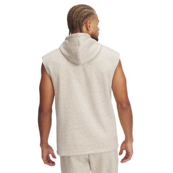 Under Armour Icon Fleece Sleeveless Hoodie - Men's - Timberwolf Taupe/Timberwolf Taupe - Image 2