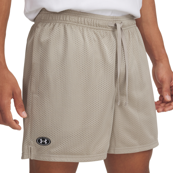 Under Armour Essential Mesh Shorts - Men's - Timberwolf Taupe/White