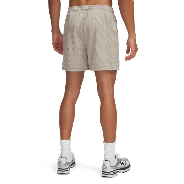 Under Armour Essential Mesh Shorts - Men's - Timberwolf Taupe/White - Image 2