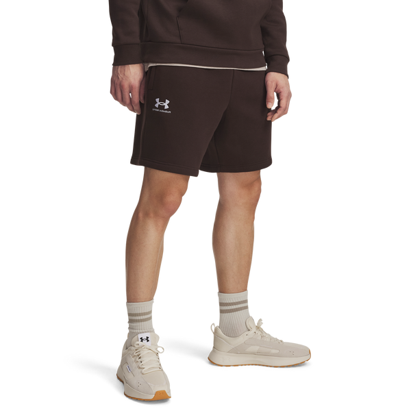 Under Armour Essential Fleece Shorts - Men's - Kona Brown/White