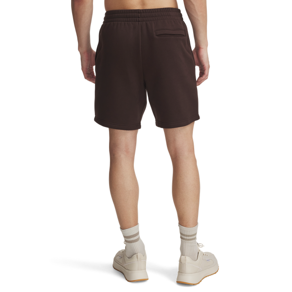 Under Armour Essential Fleece Shorts - Men's - Kona Brown/White - Image 2