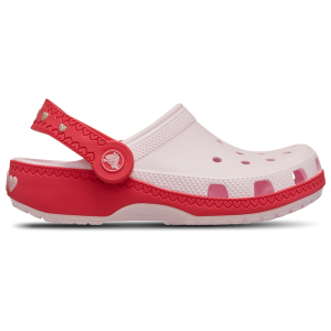 Crocs Vday Clogs With Heart Back Strap - Girls' Grade School - Digital Raspberry/Pink Milk
