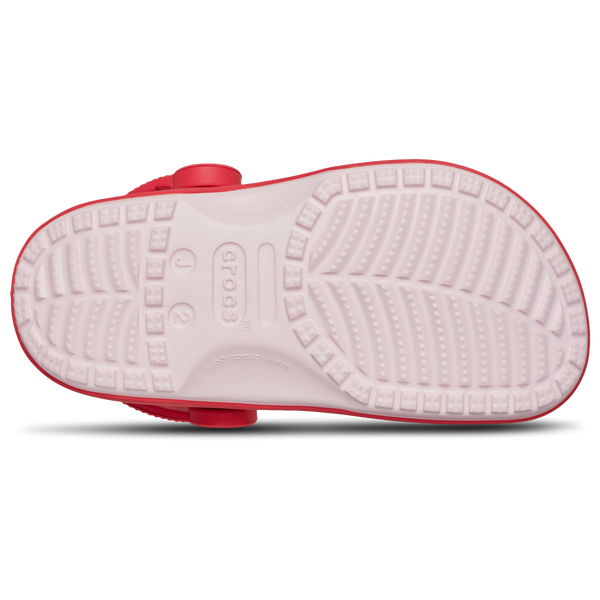 Crocs Vday Clogs With Heart Back Strap - Girls' Grade School - Digital Raspberry/Pink Milk - Image 6
