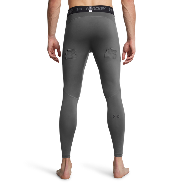 Under Armour Hockey Compression Leggings - Men's - Castlerock/Black - Image 2