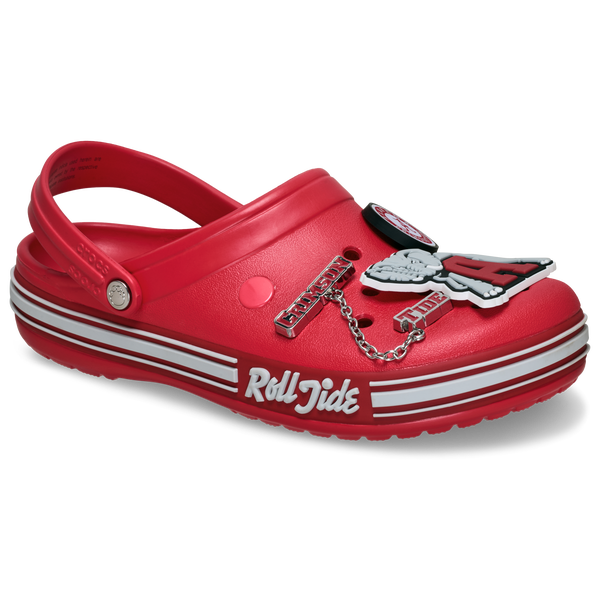 Crocs Collegiate Clogs - Men's - Grey/Red - Image 6
