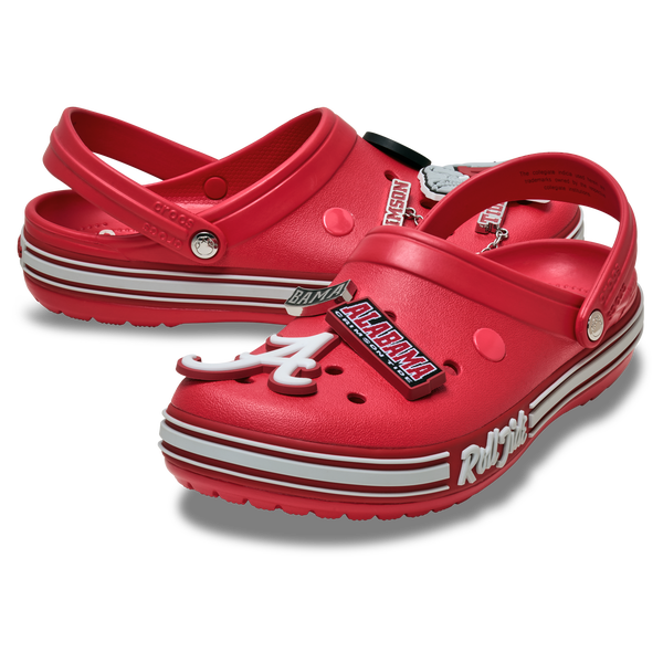 Crocs Collegiate Clogs - Men's - Grey/Red - Image 7