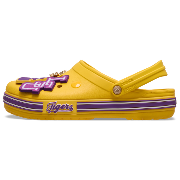 Crocs Collegiate Clogs - Men's - Yellow/Purple - Image 3
