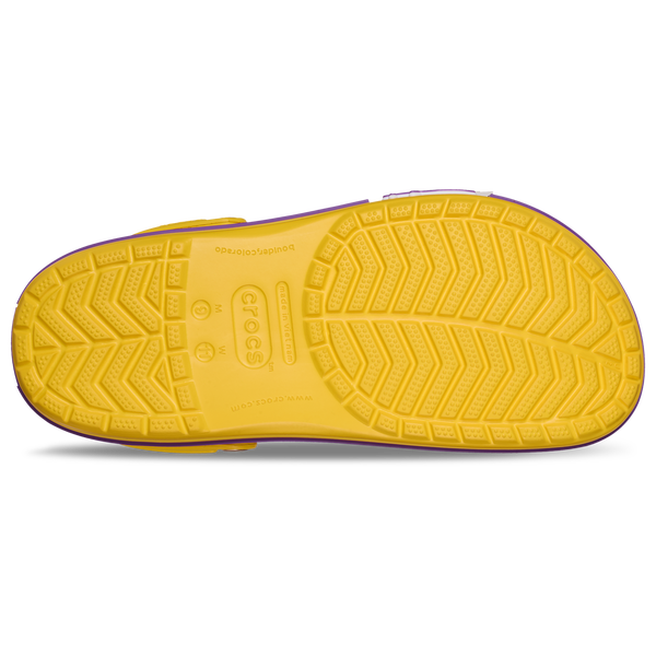 Crocs Collegiate Clogs - Men's - Yellow/Purple - Image 5