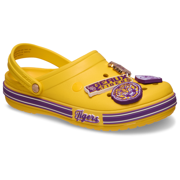 Crocs Collegiate Clogs - Men's - Yellow/Purple - Image 6