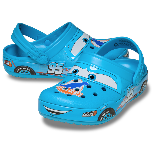 Crocs Lightning McQueen Dinoco Clogs - Boys' Toddler - Blue/Multi - Image 7