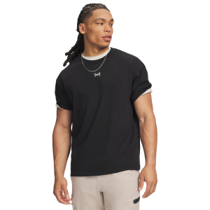 Under Armour Hwt Metal Logo SS - Men's - Black/Silver
