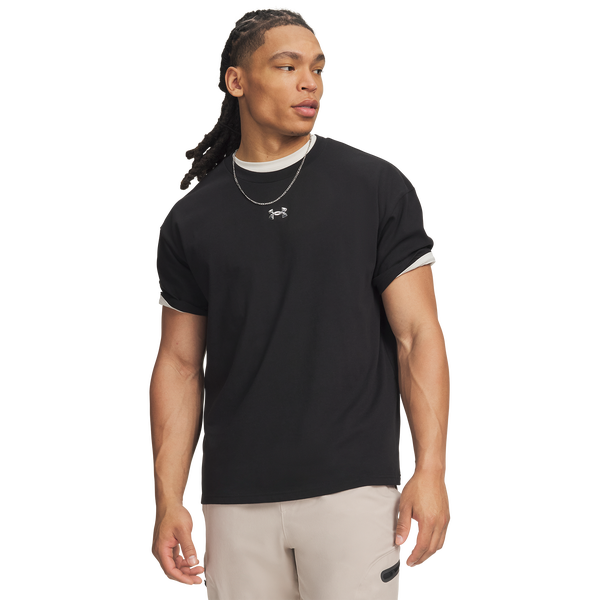 Under Armour Hwt Metal Logo SS - Men's - Black/Silver