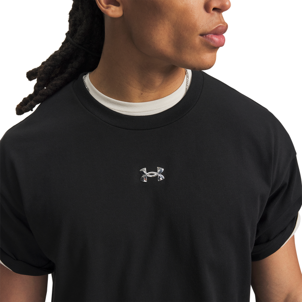 Under Armour Hwt Metal Logo SS - Men's - Black/Silver - Image 3