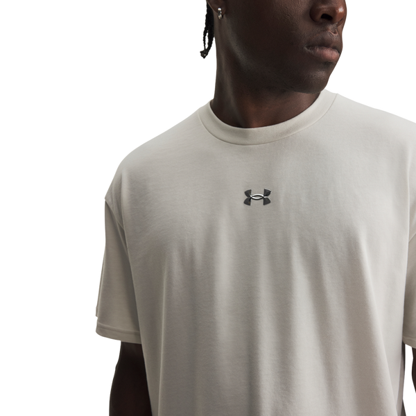 Under Armour Hwt Metal Logo SS - Men's - White/White - Image 3