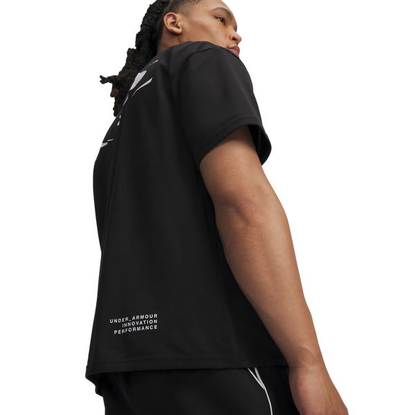 Under Armour HWT Echo Logo T-Shirt - Men's - Black/Black - Image 4