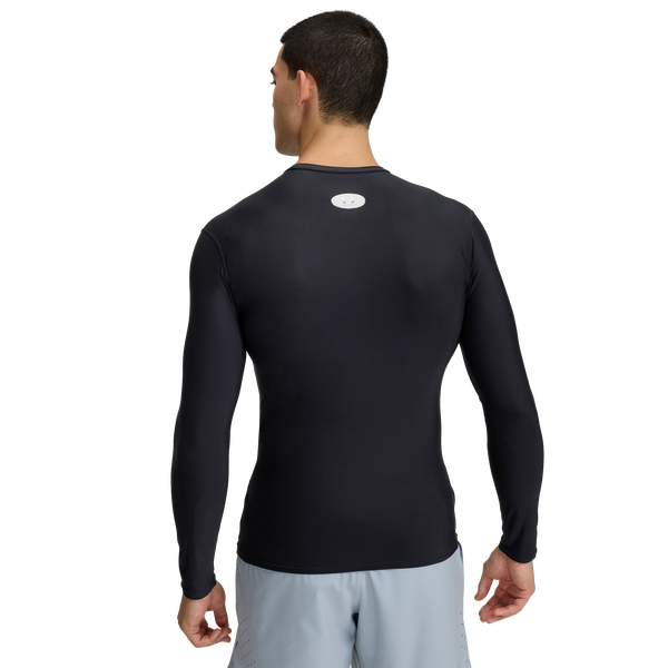 Under Armour Heatgear OG Compression Long Sleeve - Men's - Black/Chrome - Image 2