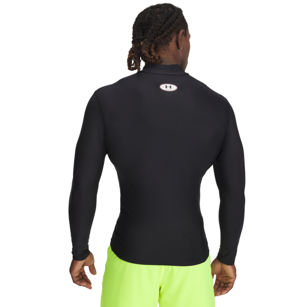 Under Armour Heatgear Og Compression Mock L/S - Men's - White/Black - Image 2