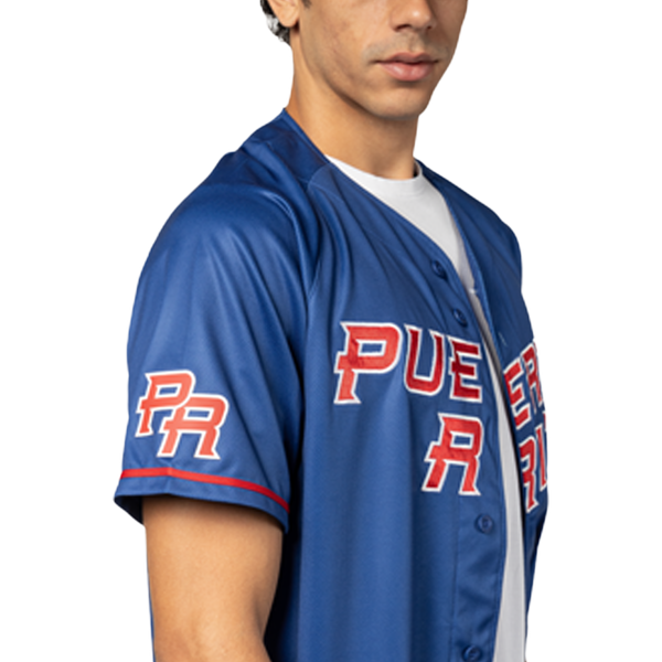 New Era Puerto Rico FG Jersey - Men's - Light Royal Blue/Multi - Image 4